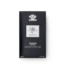 Creed Aventus boxed packaging displayed, brand protection and premium presentation