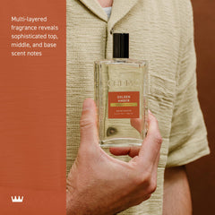 Close-up of amber liquid in Cremo bottle capturing rich color and texture benefit