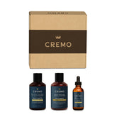 Cremo kit front packaging showing three Palo Santo products and neat presentation