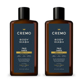 Cremo front packaging showing Palo Santo scent and two-bottle value