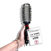 Cricket Technique thermal brush front view showing round barrel and bristles for fast styling