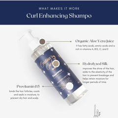 Cristina's Curls shampoo texture on palm showing gentle lather and hydrating feel
