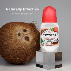 Crystal Essence roll-on texture close-up illustrating quick-dry invisible finish benefit