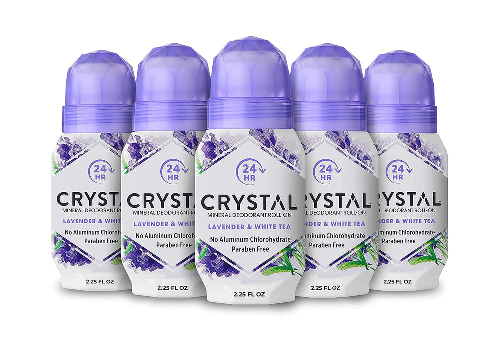 Crystal Essence front packaging showing lavender tea scent and benefit