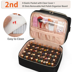 CUBETASTIC bottom layer holding 35 bottles and elastic pockets for tools