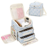 CUBETASTIC front exterior blue floral bag showing durable carry design and style