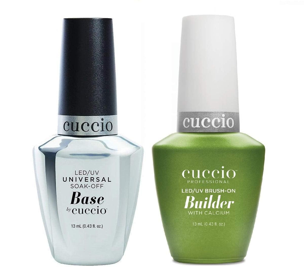 Cuccio front packaging duo showing both bottles and professional presentation benefits