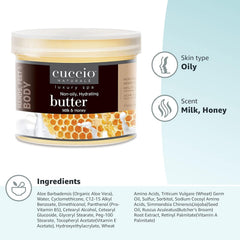 Cuccio open jar close-up of cream texture for fast absorption
