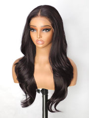 cuiud front packaging showing chocolate brown 26in wig and benefits