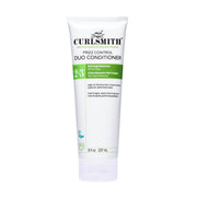 CURLSMITH front packaging showing the 8 oz frizz control duo bottle and benefits