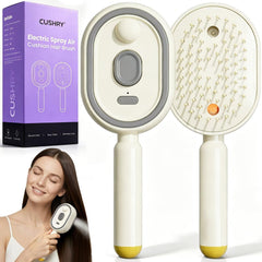 Cushry front view of beige brush showing compact ergonomic design and fast styling benefit