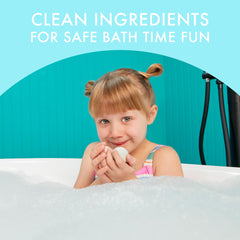 Dabble & Dollop single individually wrapped mini bath bomb closeup, hygienic portioning