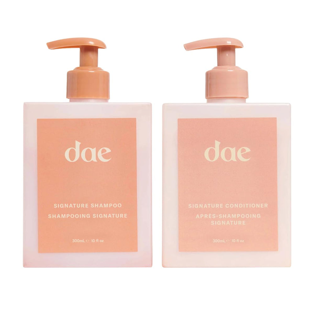 DAE front packaging showing both bottles for an easy routine