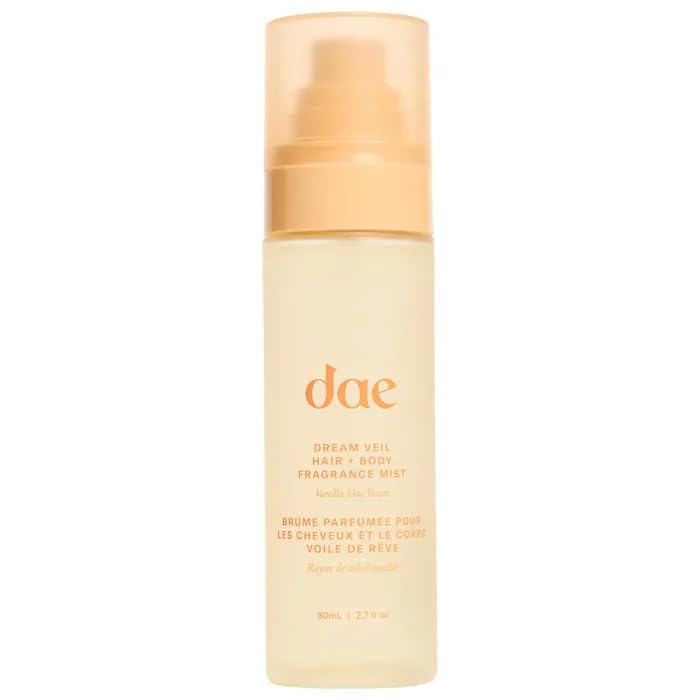 DAE front bottle view showing Vanilla Beam branding and compact size benefits
