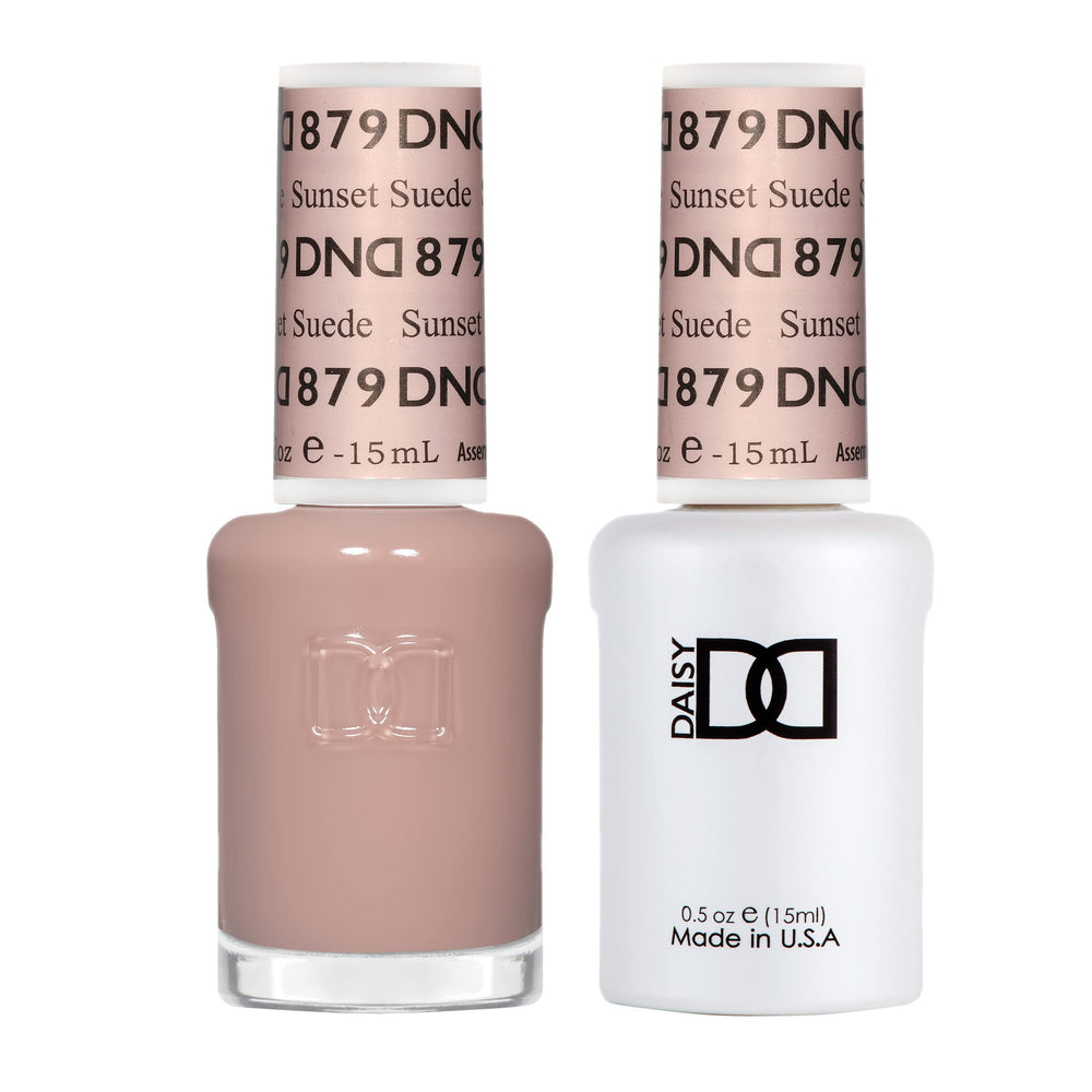 DAISY DND front packaging showing Sunset Suede duo and benefits