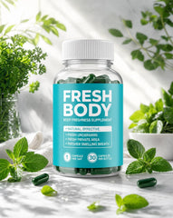 Daisy Dreamer open bottle with visible vegan capsules highlighting convenient daily dose