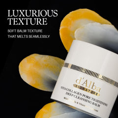 d'alba Piedmont balm texture melting on fingertip to dissolve makeup