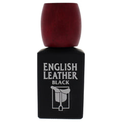 Dana English Leather Black close-up of cap and label highlighting premium finish