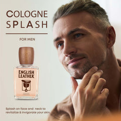 Droplet of aftershave texture on hand showing Dana quick-dry benefit