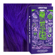 Danger Jones front pouch showing Libertine Violet color and clear product branding benefits bold pigment