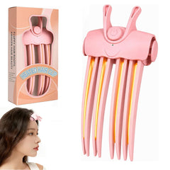 Daoeay front view of heated volume clip showing pink finish and ergonomic shape for easy lift