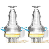 DAPENG applicator front view showing transparent body and cap, precise dosing benefit