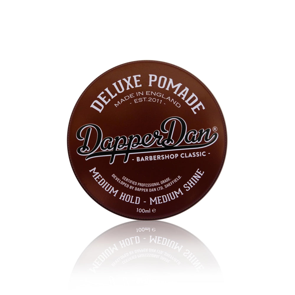 Dapper Dan jar front view showing premium label and clean packaging for styling convenience