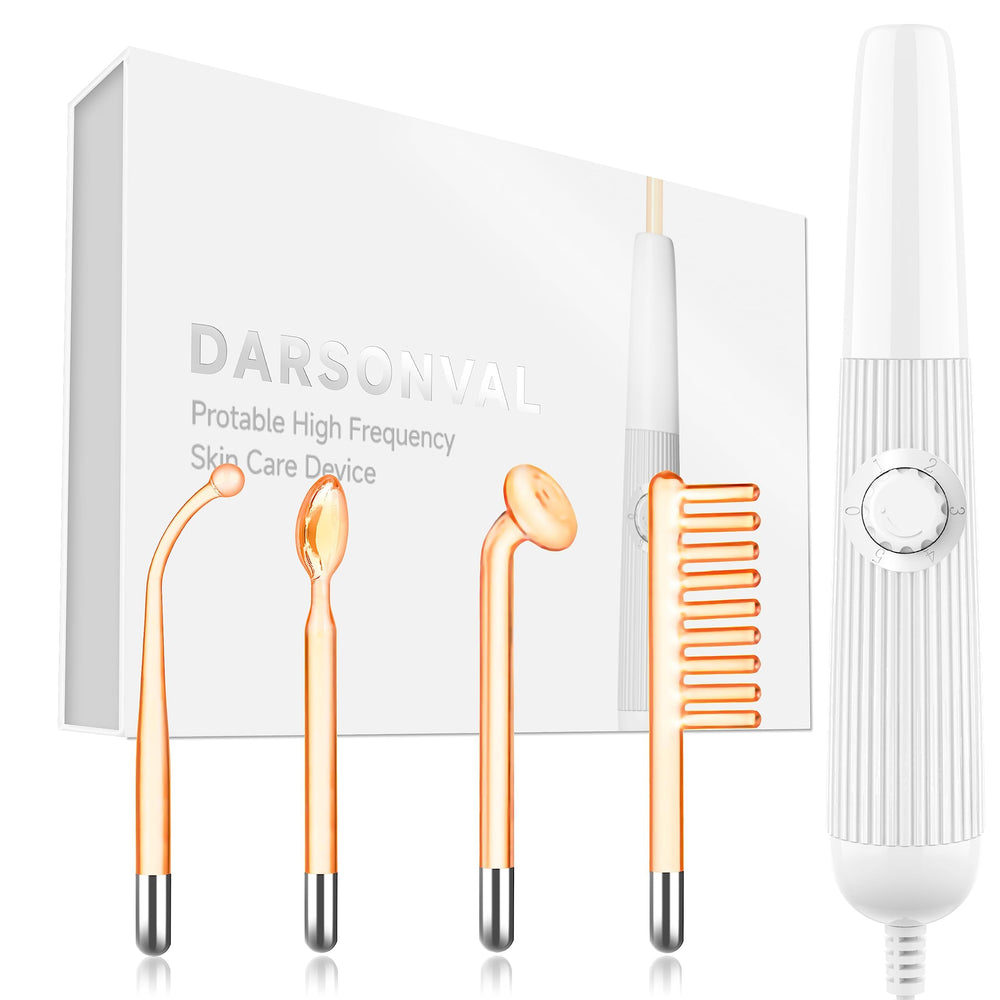 DARSONVAL wand front view showing controls and design benefit portability