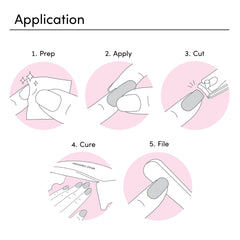 Dashing Diva mini LED lamp curing a nail strip quickly for fast results