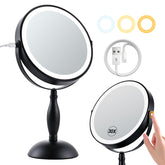 DASLAVA front view matte black mirror showing sleek design and stability
