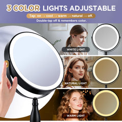 DASLAVA mirror lit in three tones demonstrating color-accurate lighting