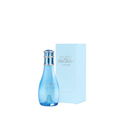 Davidoff Cool Water angled bottle highlighting silver cap and elegant branding, premium detail