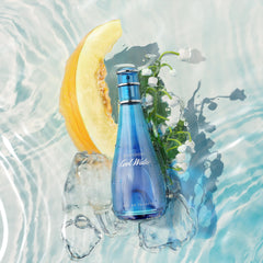 Davidoff Cool Water bottle close-up highlighting elegant glass design