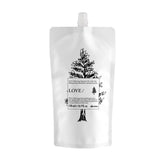Davines love curl front pouch showing sustainable refill and clear branding benefits
