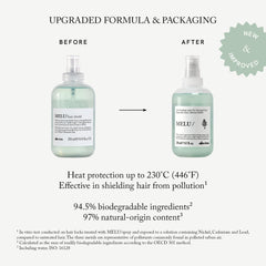 Davines MELU/Spray held in hand to show scale and convenient travel-friendly size