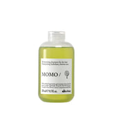 Davines MOMO/ front bottle view showing moisturizing shampoo benefits