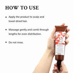 Applying Davines Naturaltech gel to damp hair for even distribution and hold