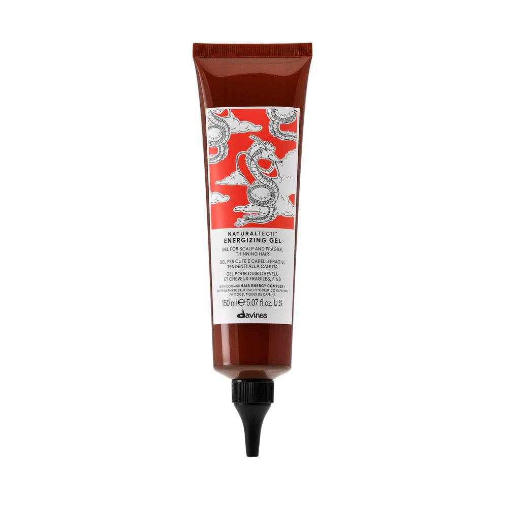 Davines Naturaltech bottle front view showing product benefits and design
