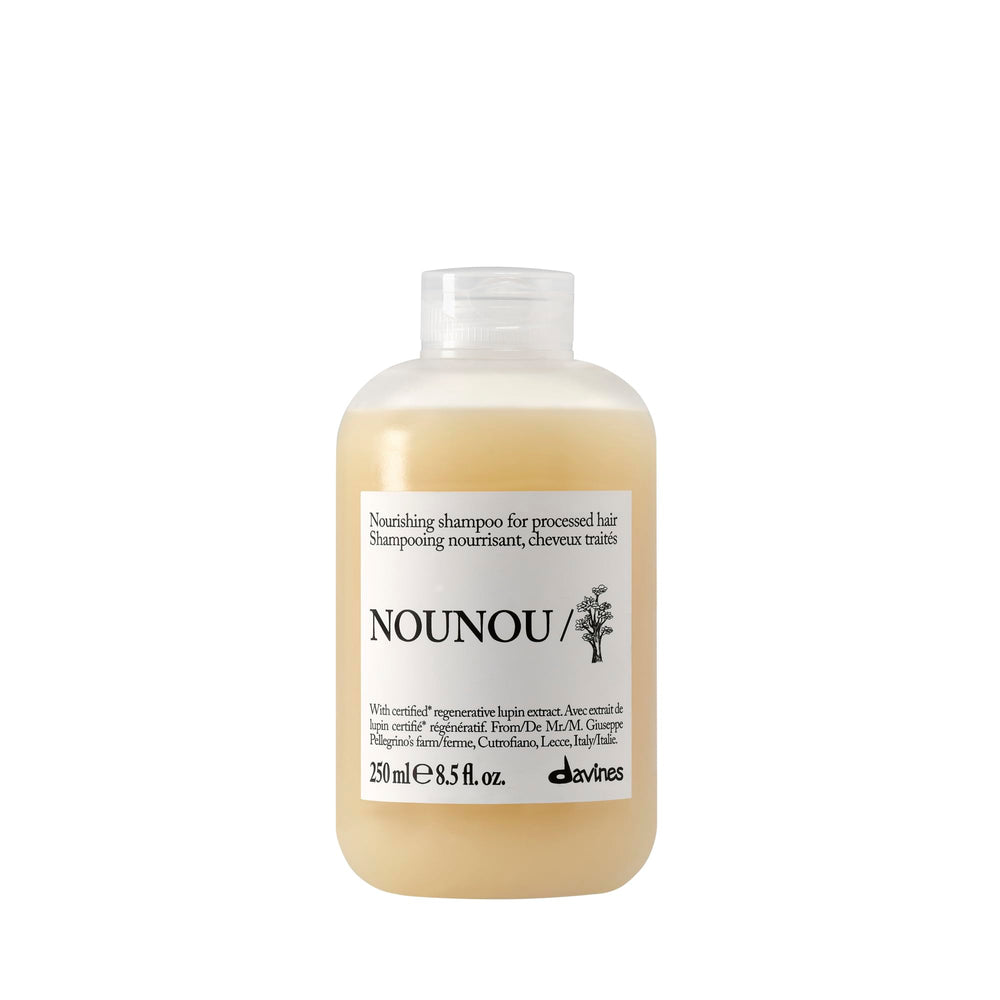 Davines NOUNOU front bottle showing product and benefit of nourishing hair