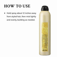 davines label detail highlighting fast-dry protection benefit