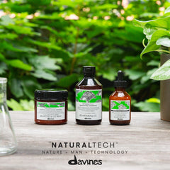 Davines back label close-up showing ingredients and usage benefits