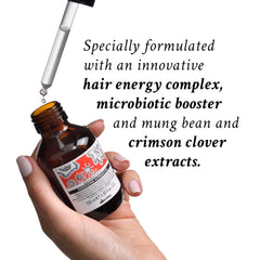 Davines applying serum to scalp for targeted root benefit