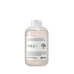 Davines VOLU/ shampoo front bottle showing branding and size benefits