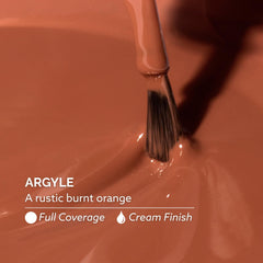 Dazzle Dry color swatch card displaying Argyle shade benefit: accurate color preview