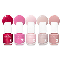 Dazzle Dry front packaging of Best of Pinks set showing contents and benefits