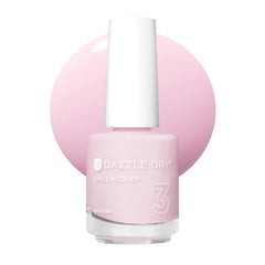 Dazzle Dry bottle front view showing light pink shade and clear branding benefit quick-dry