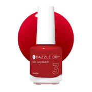 Dazzle Dry front bottle showing lit shade and neat label benefits