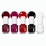 Dazzle Dry front packaging showing five mini lacquers and vibrant color preview benefits choice