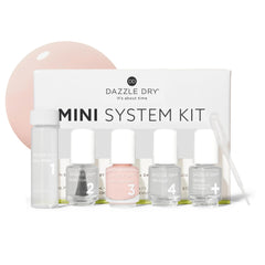 Dazzle Dry front packaging showing complete mini kit and travel convenience