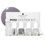 Dazzle Dry mini kit front packaging showing compact travel-friendly set and benefits
